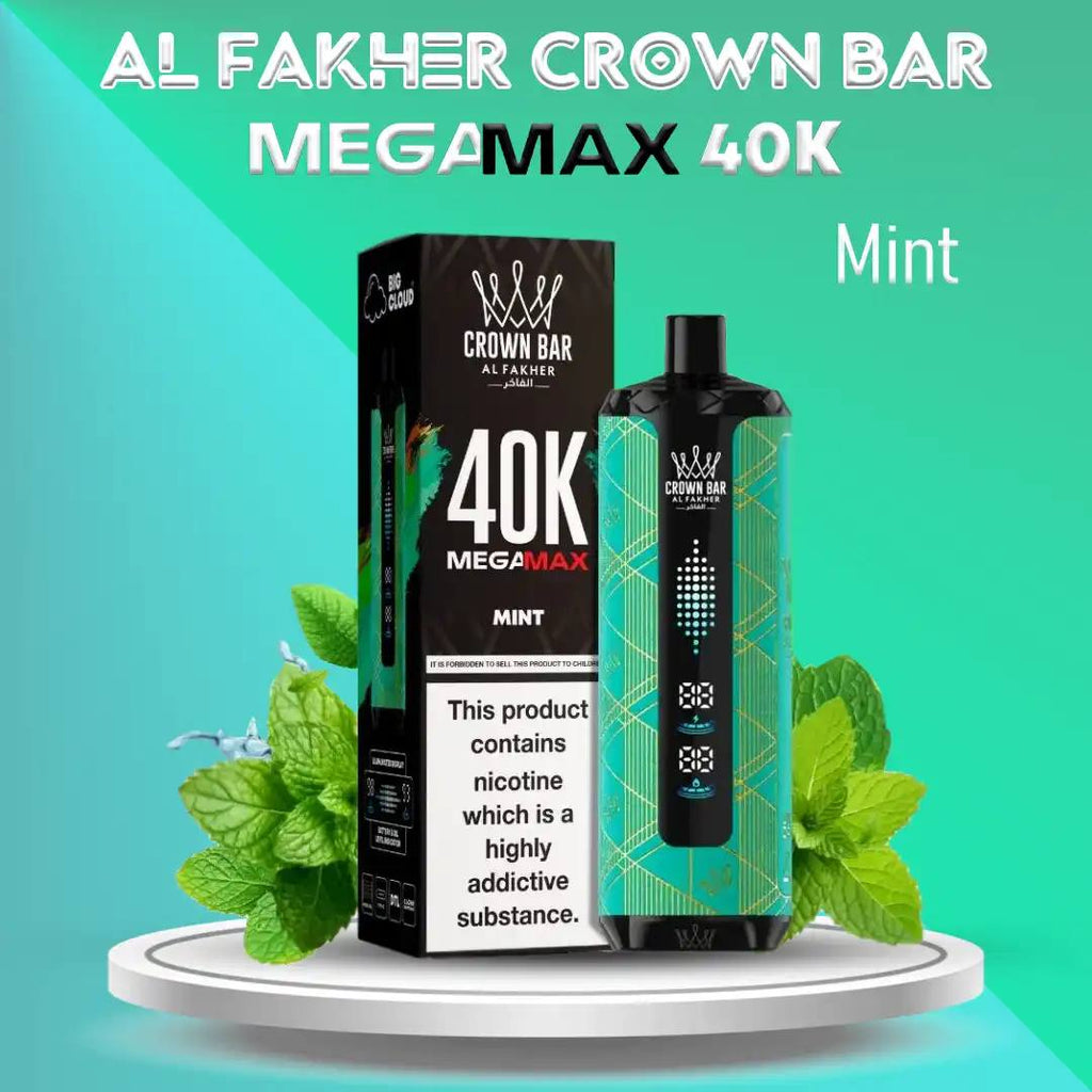 Al Fakher Crown Bar 40000 Puffs Vape 6mg – 40K DTL Rechargeable | UAE