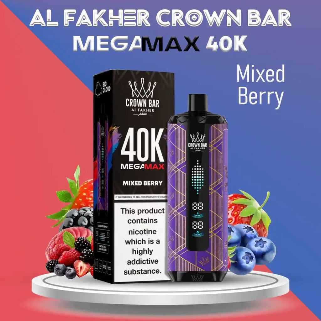 Al Fakher Crown Bar 40000 Puffs Vape 6mg – 40K DTL Rechargeable | UAE