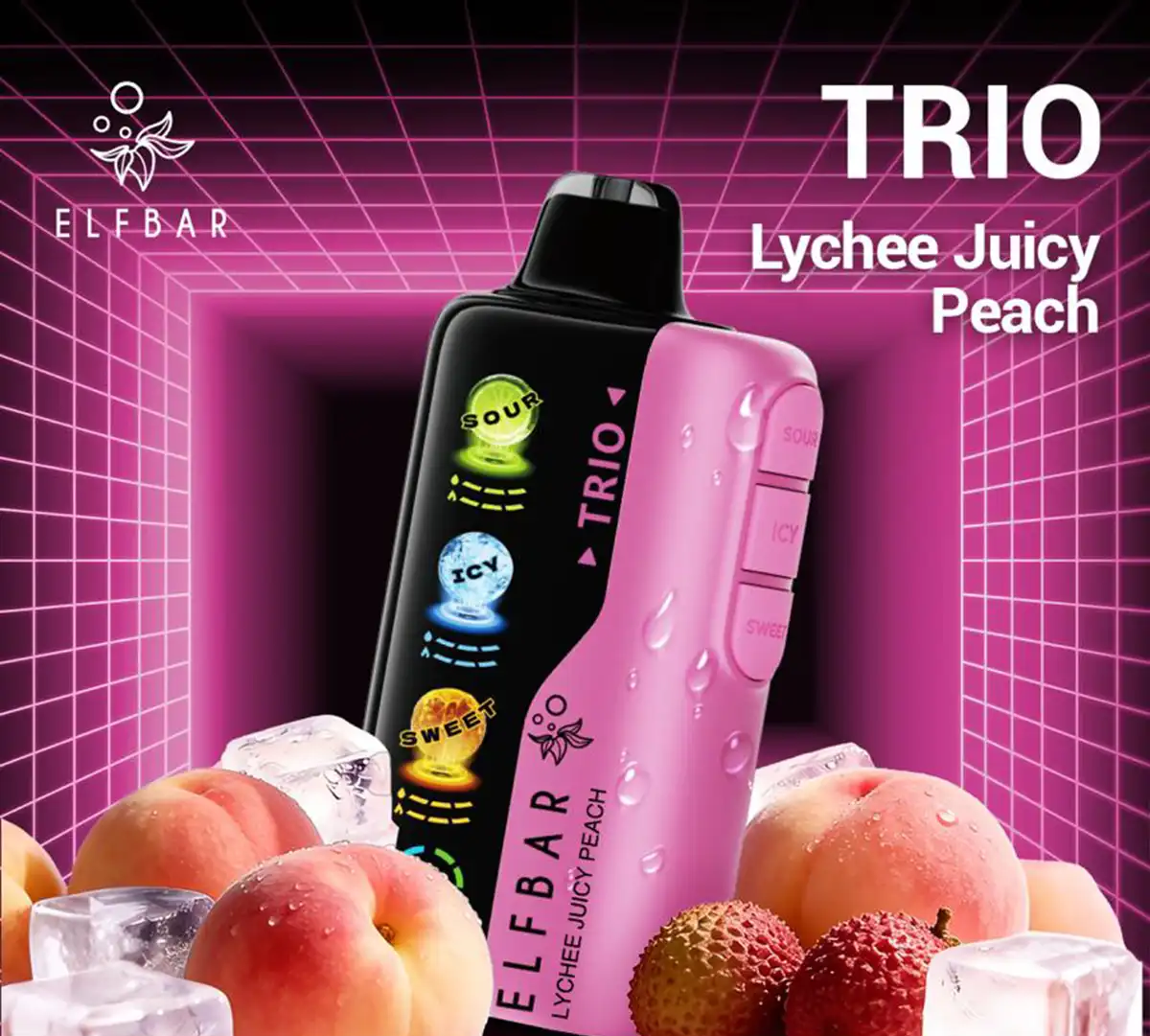 Elf Bar Trio 40000 Puffs Disposable Vape – 3-in-1 Ice, Sour & Sweet Control | UAE