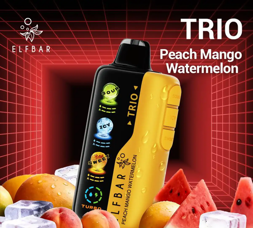 Elf Bar Trio 40000 Puffs Disposable Vape – 3-in-1 Ice, Sour & Sweet Control | UAE