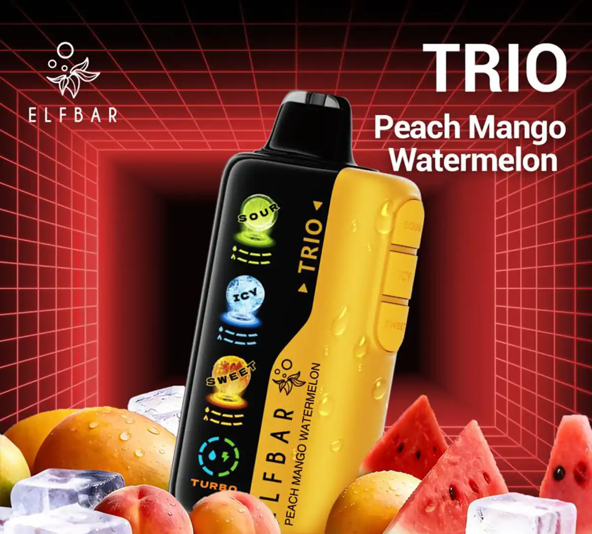 Elf Bar Trio 40000 Puffs Disposable Vape – 3-in-1 Ice, Sour & Sweet Control | UAE