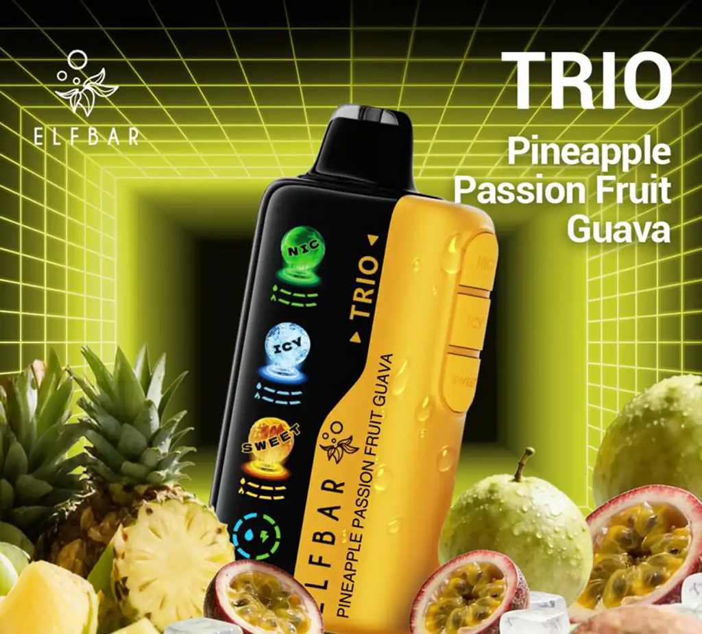 Elf Bar Trio 40000 Puffs Disposable Vape – 3-in-1 Ice, Sour & Sweet Control | UAE