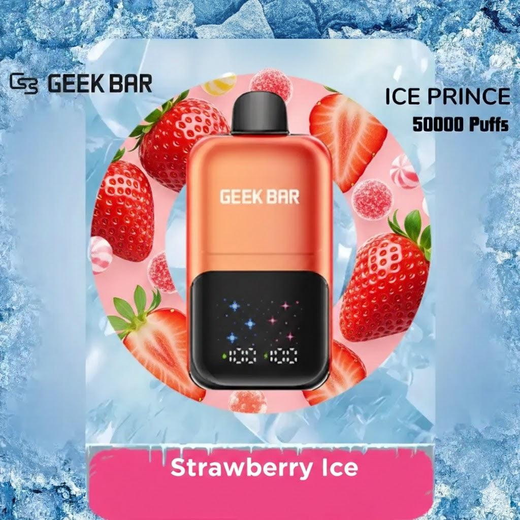 Geek Bar Ice Prince 50K Puffs Vape – 50000 Rechargeable 5% Disposable | UAE