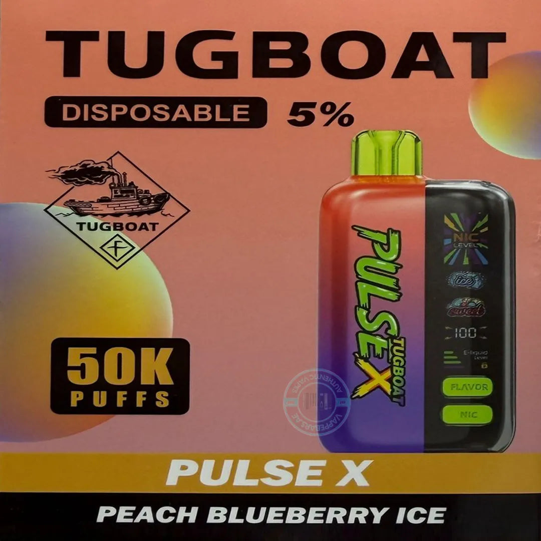 Tugboat PULSE X 50K Puffs Vape 50mg – 50,000 Puffs Rechargeable | UAE
