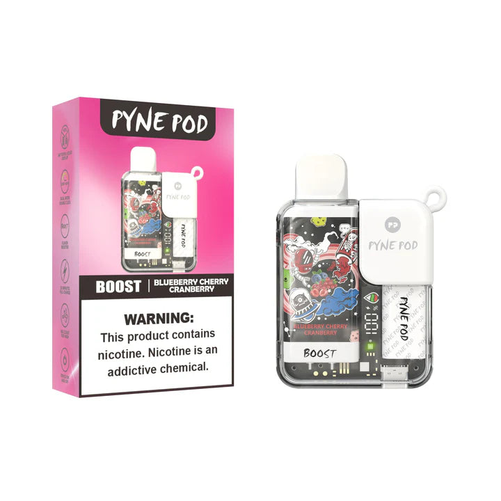 Pyne Pod Boost 8500 Puffs Vape 20mg – Rechargeable Mesh Disposable | UAE