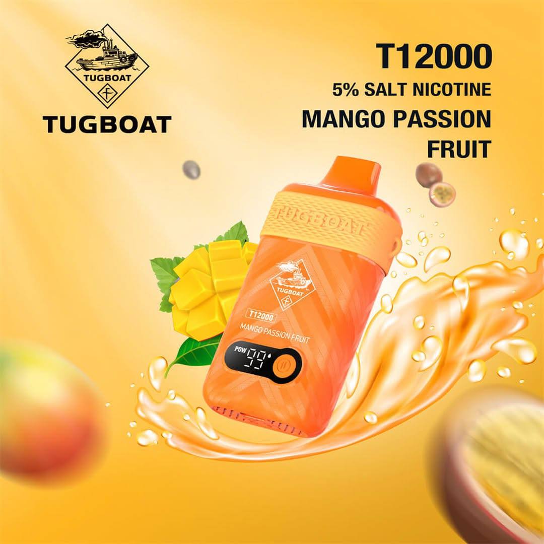 Tugboat T12000 Vape 50mg – 12,000 Puffs Rechargeable Disposable | UAE