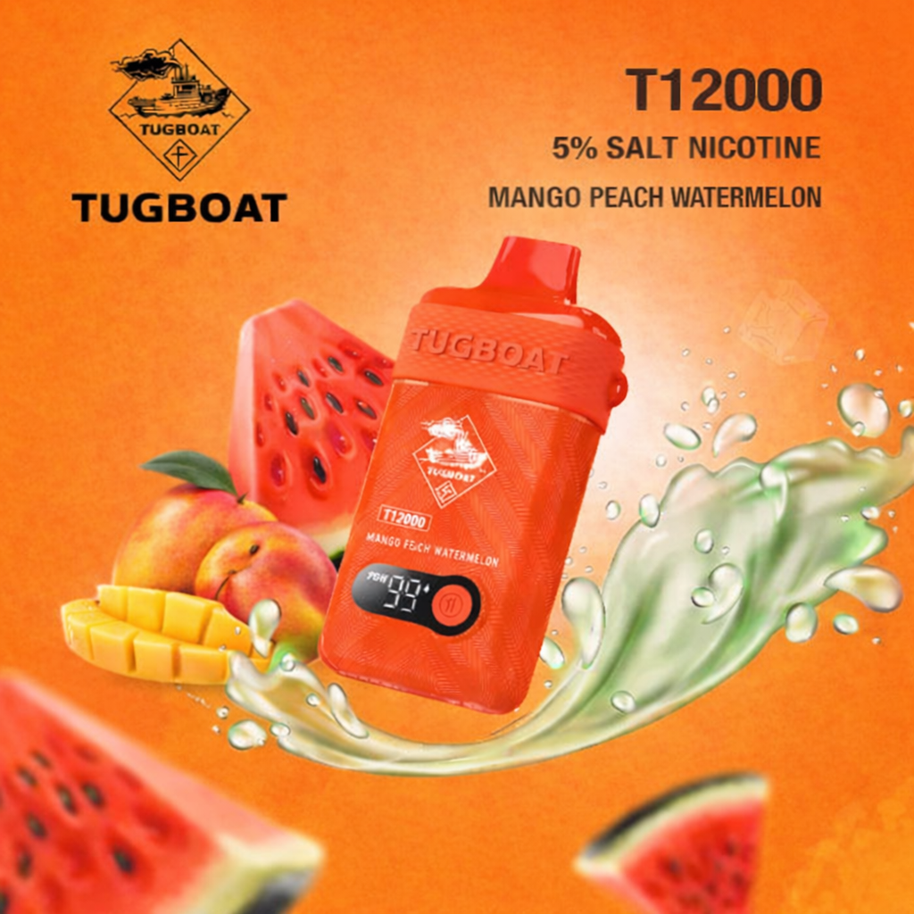 Tugboat T12000 Vape 50mg – 12,000 Puffs Rechargeable Disposable | UAE