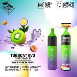 Tugboat Evo 4500 Puffs Vape 5% – 4500 Disposable with Mesh Coil | UAE