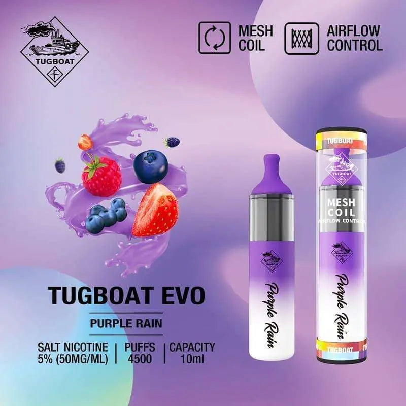 Tugboat Evo 4500 Puffs Vape 5% – 4500 Disposable with Mesh Coil | UAE